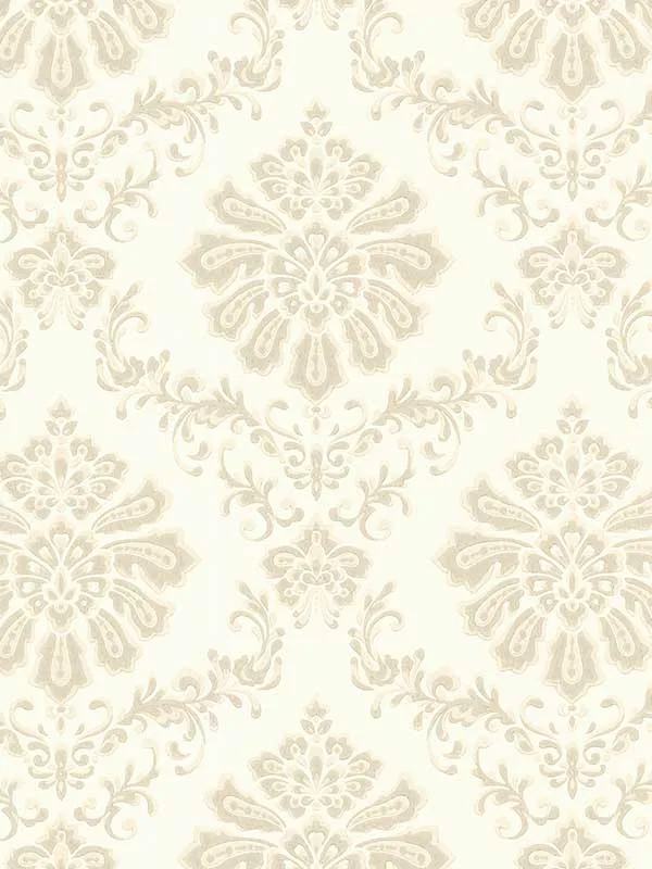 1 damask wallpaper for dining room by Maxwell