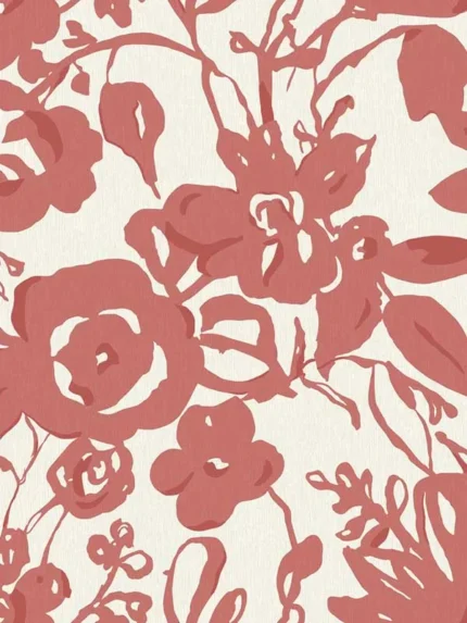coral floral wallpaper for bedroom by York