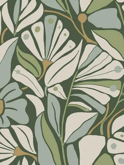 lush patterned wallpaper for bedroom by York