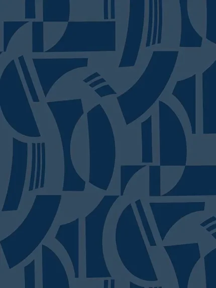 indigo geometric wallpaper for bedroom by A Street Prints