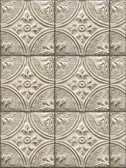 grey patterned wallpaper for bedroom by A Street Prints