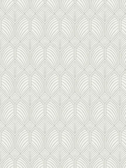 grey patterned wallpaper for bedroom by Ronald Redding