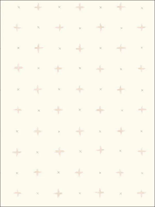 pink patterned wallpaper for bedroom by Magnolia Home  by Joanna Gaines