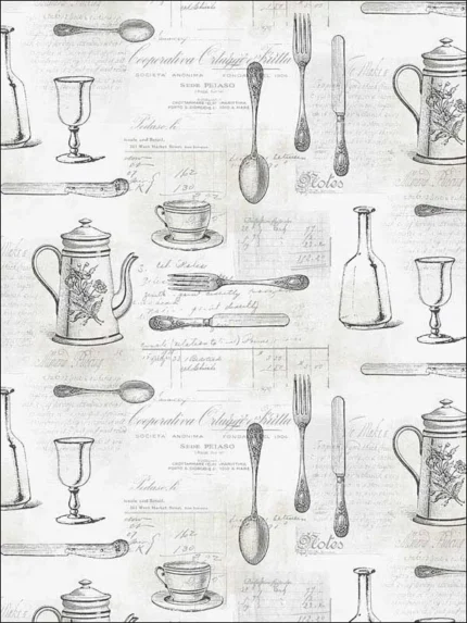 black tan patterned wallpaper for bedroom by Patton Norwall