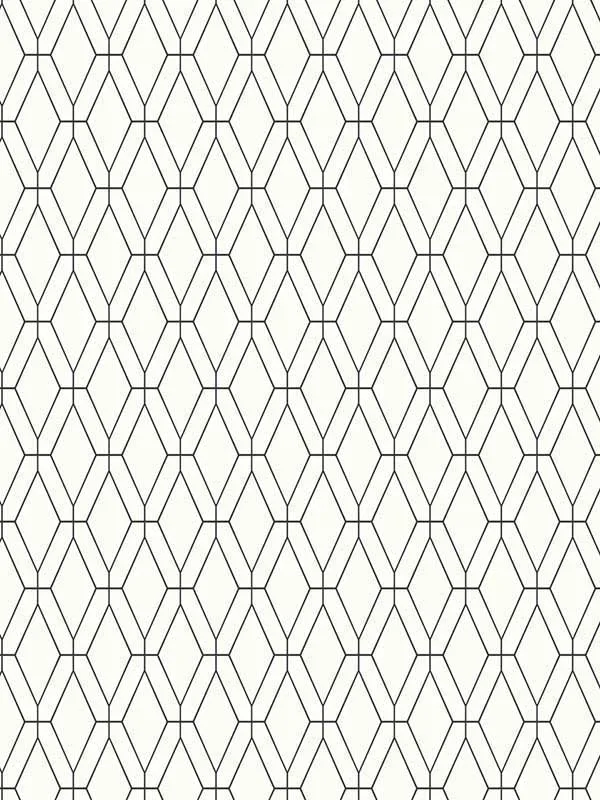 Diamond Lattice Black Wallpaper for Home Offices or Living Rooms | York - Shop Safe in Houston Wallpapering black patterned wallpaper for bedroom by York