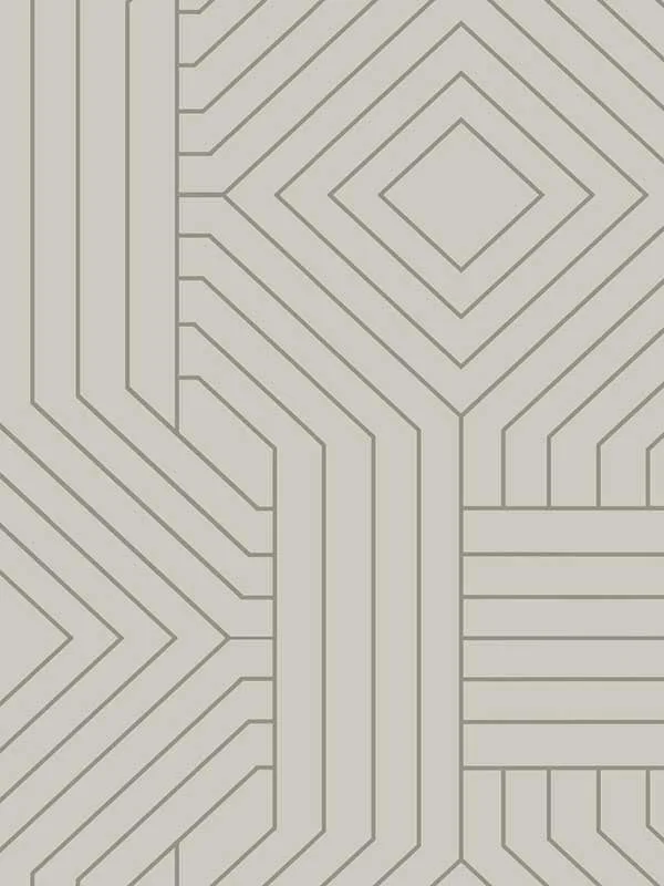 taupe patterned wallpaper for bedroom by Candice Olson