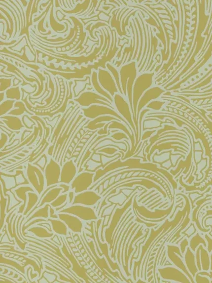 02 mellow yellow patterned wallpaper for bedroom by Maxwell