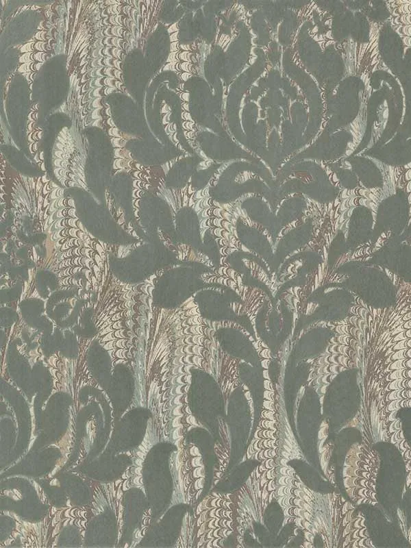 2 damask wallpaper for dining room by Maxwell