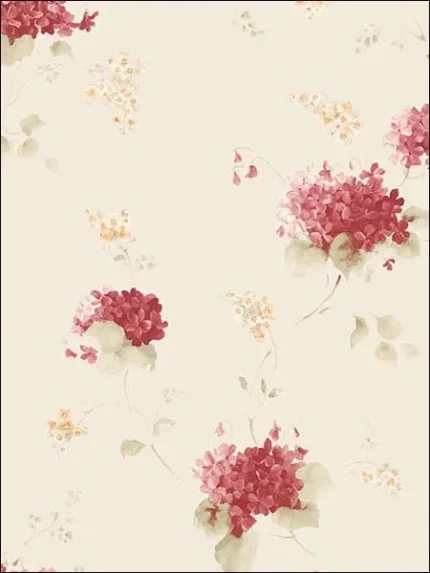 reds floral wallpaper for bedroom by Patton Norwall