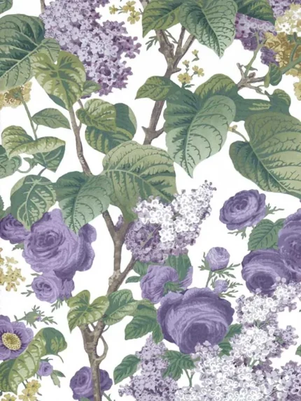 01 lavender dream patterned wallpaper for bedroom by Maxwell