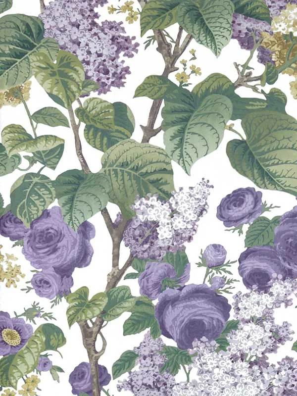 01 lavender dream patterned wallpaper for bedroom by Maxwell