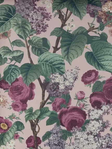 02 blush patterned wallpaper for bedroom by Maxwell