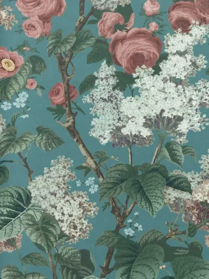 03 teal patterned wallpaper for bedroom by Maxwell