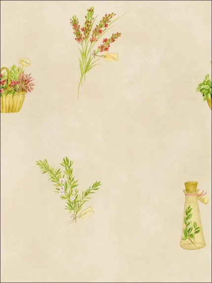 browns greens reds patterned wallpaper for bedroom by Patton Norwall