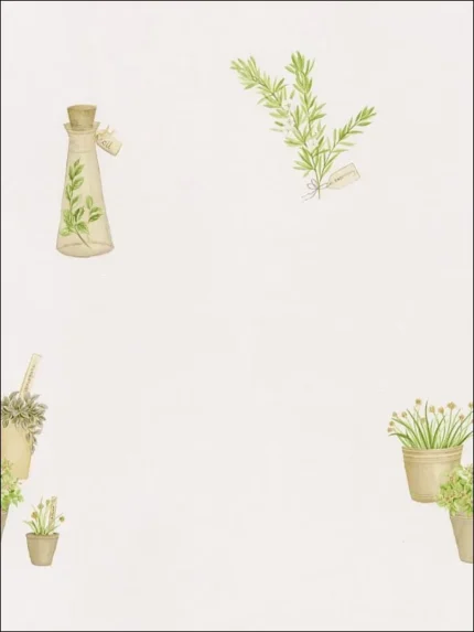 browns greens whites patterned wallpaper for bedroom by Patton Norwall