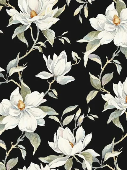 black patterned wallpaper for bedroom by Candice Olson