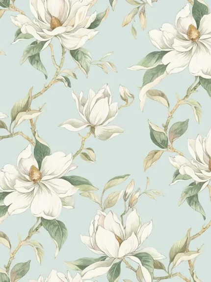 spa patterned wallpaper for bedroom by Candice Olson