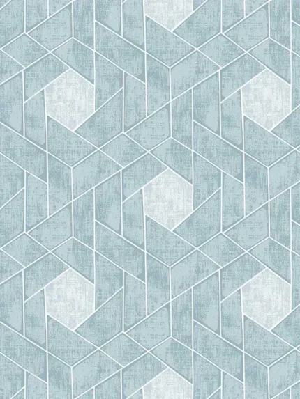 aqua geometric wallpaper for bedroom by A Street Prints