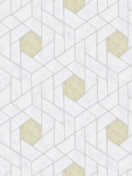 silver geometric wallpaper for bedroom by A Street Prints