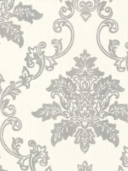 1 damask wallpaper for dining room by Maxwell