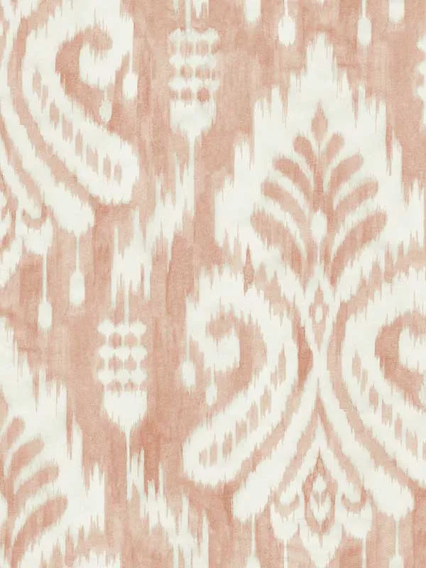 Hawthorne Ikat Coral Wallpaper for Coastal Living Rooms or Bedrooms | York - Shop Safe in Houston Wallpapering coral patterned wallpaper for bedroom by York