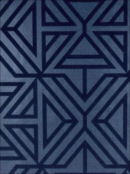 blue geometric wallpaper for bedroom by A Street Prints