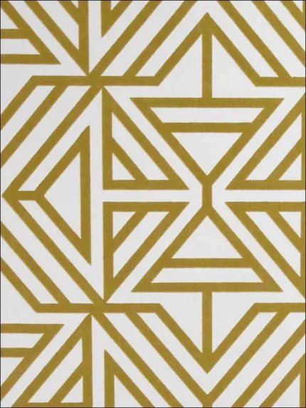 mustard geometric wallpaper for bedroom by A Street Prints