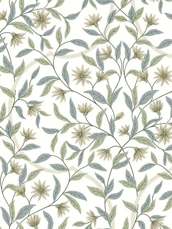 jasmine patterned wallpaper for bedroom by York