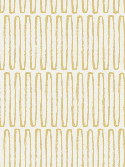 mustard patterned wallpaper for bedroom by A Street Prints