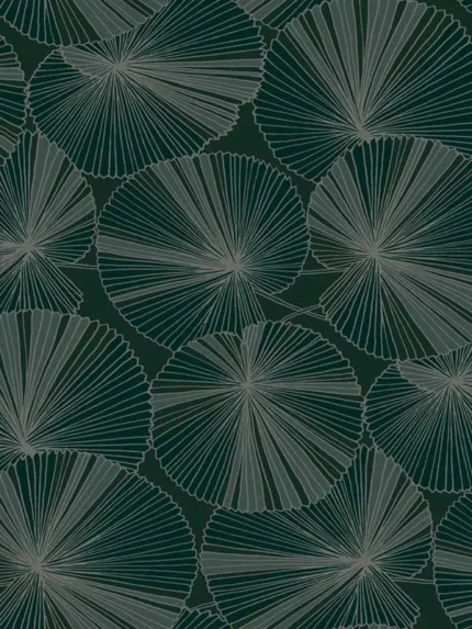 deep green patterned wallpaper for bedroom by Candice Olson