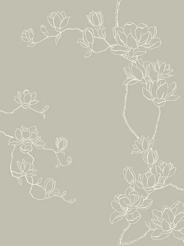 taupe patterned wallpaper for bedroom by Magnolia Home  by Joanna Gaines