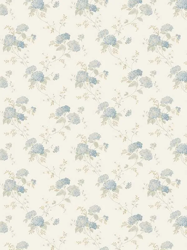trail cream blue beige patterned wallpaper for bedroom by Patton Norwall