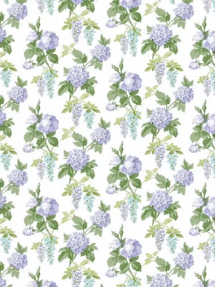 purple turquoise green patterned wallpaper for bedroom by Patton Norwall