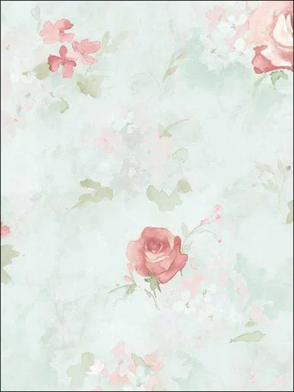green pink patterned wallpaper for bedroom by Patton Norwall