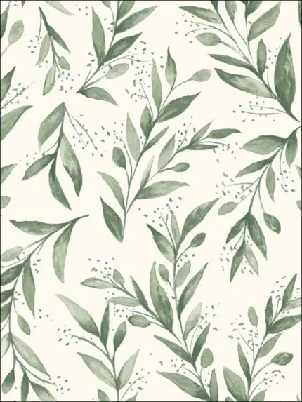 olive grove patterned wallpaper for bedroom by Magnolia Home  by Joanna Gaines