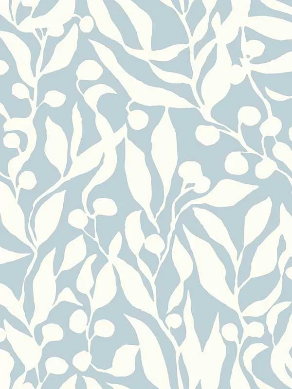 sky blue patterned wallpaper for bedroom by York