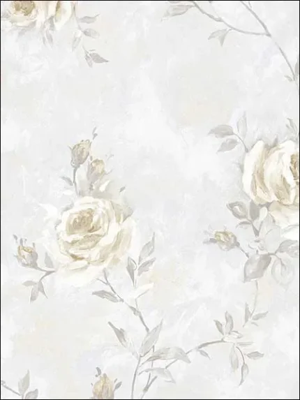 beige grey patterned wallpaper for bedroom by Patton Norwall
