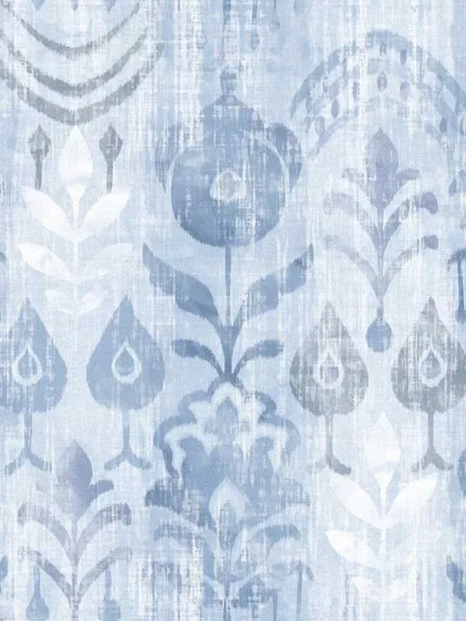 blue floral wallpaper for office by A Street Prints