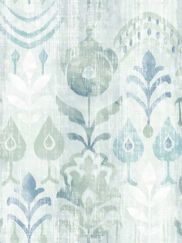 Pavord Floral Shibori Green Wallpaper for Bedrooms or Living Rooms | a Street Prints - Shop Safe in Houston Wallpapering green floral wallpaper for office by A Street Prints
