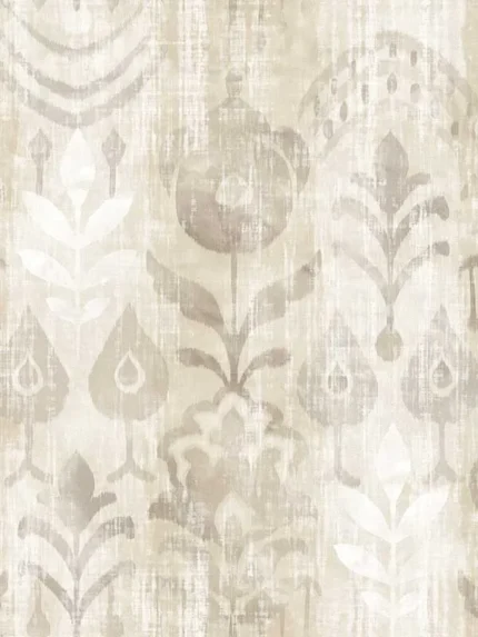 neutral floral wallpaper for office by A Street Prints