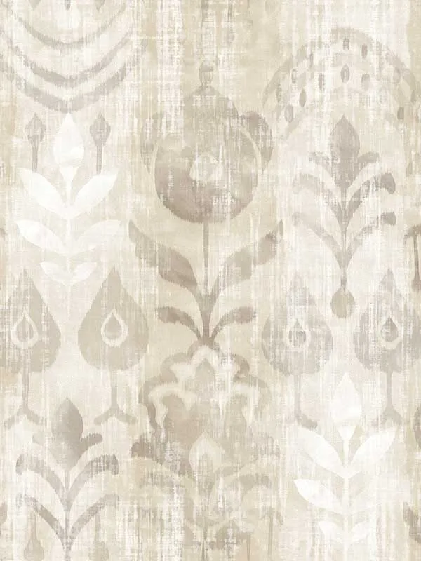neutral floral wallpaper for office by A Street Prints