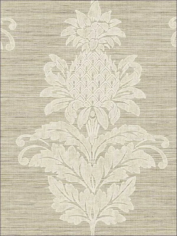 brown damask wallpaper for dining room by Kenneth James