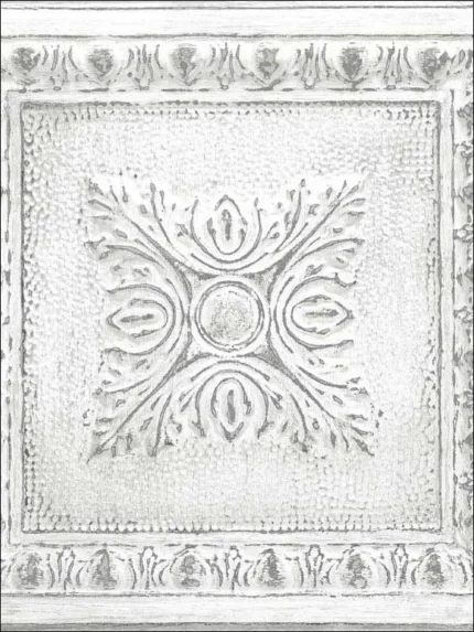 white patterned wallpaper for bedroom by Brewster