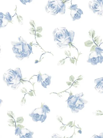 french blue patterned wallpaper for bedroom by A Street Prints