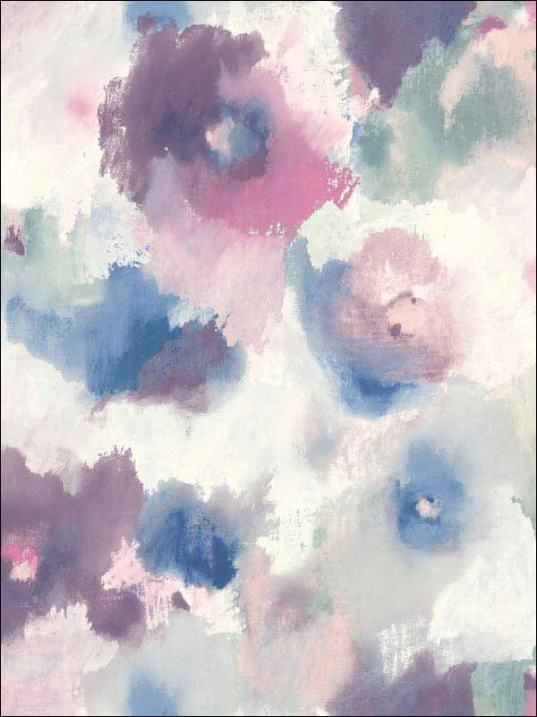 purple floral wallpaper for bedroom by York