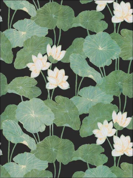 black patterned wallpaper for bedroom by York