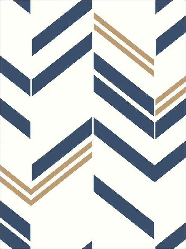 blue striped wallpaper for bedroom by York