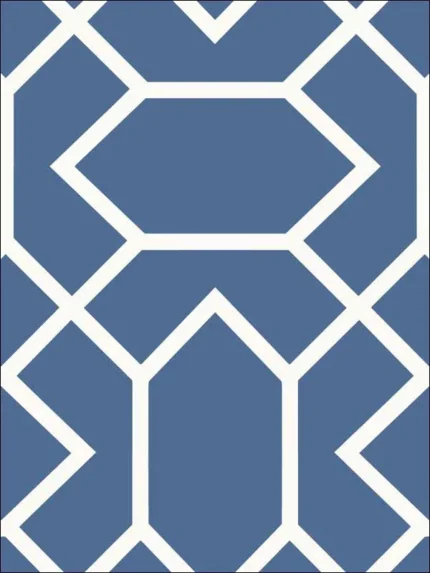 blue geometric wallpaper for bedroom by York