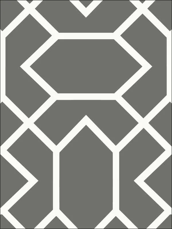 dk grey geometric wallpaper for bedroom by York