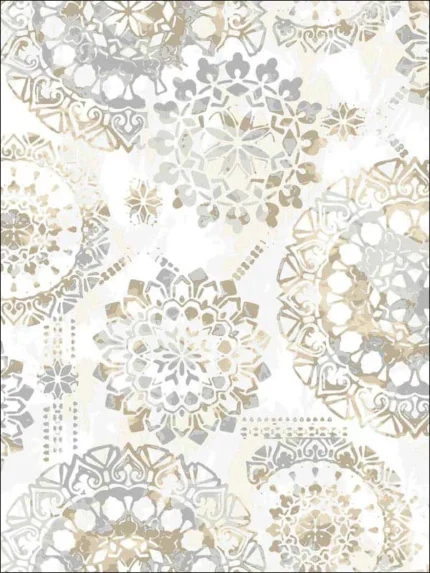 tan blue patterned wallpaper for bedroom by York